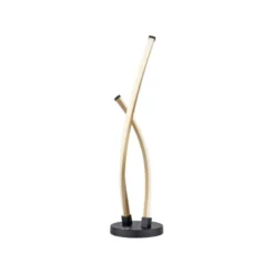 LED Tischleuchte schwarz gold Touchdimmer gebogen Innenleuchte