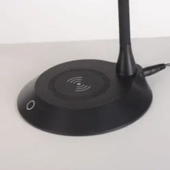 LED Tischleuchte schwarz Handy Ladefunktion Touchdimmer verstellbar