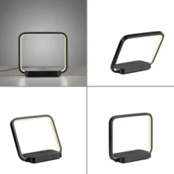 LED Tischleuchte schwarz Handy Ladefunktion Touchschalter dimmbar