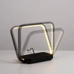 LED Tischleuchte schwarz Handy Ladefunktion Touchschalter dimmbar