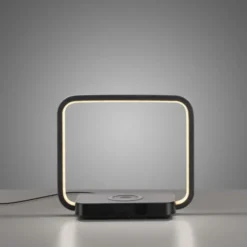 LED Tischleuchte schwarz Handy Ladefunktion Touchschalter dimmbar