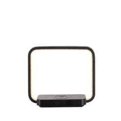LED Tischleuchte schwarz Handy Ladefunktion Touchschalter dimmbar