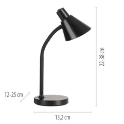 LED Tischleuchte schwarz mit Schalter flexible Schreibtischleuchte