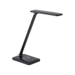 LED Tischleuchte, schwarz, QI-Ladefunktion, Touchdimmer, CCT