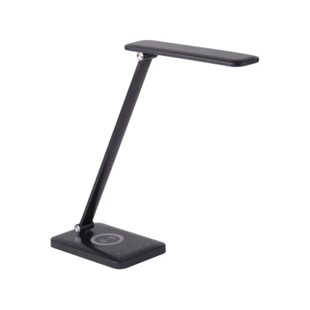 LED Tischleuchte, schwarz, QI-Ladefunktion, Touchdimmer, CCT