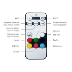 LED-Tischleuchte, schwarz, RGB, Akkuleuchte, IP44, inkl. USB-Kabel, Fernbedienung