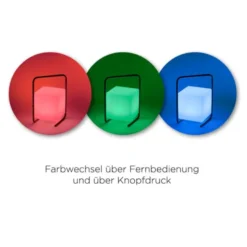 LED-Tischleuchte, schwarz, RGB, Akkuleuchte, IP44, inkl. USB-Kabel, Fernbedienung