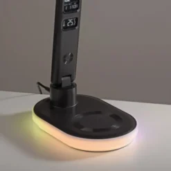 LED Tischleuchte schwarz Touchdimmer Ladefunktion Handy USB kabellos