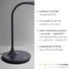 LED-Tischleuchte, schwarz, Touch-Dimmer, Lichtfarbsteuerung, modern