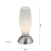 LED Tischleuchte silber Opalglas 3 Stufen Touchdimmer