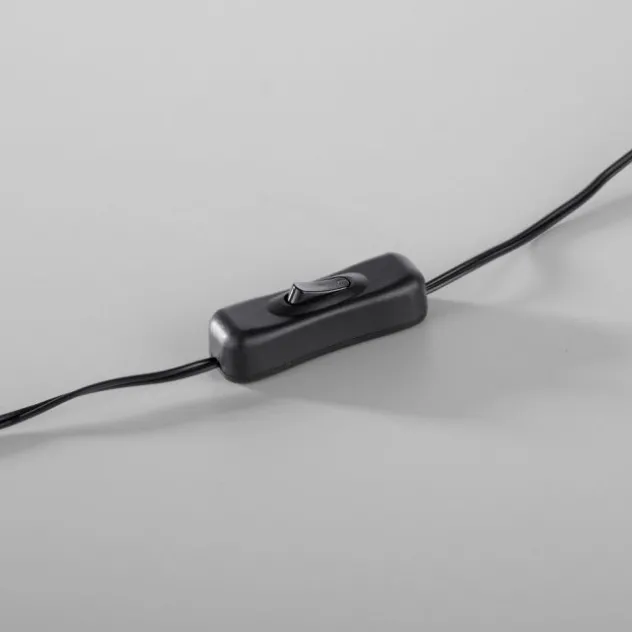 LED Tischleuchte silber ring minimalistisch Schnurschalter Beistellampe