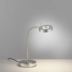 LED Tischleuchte silber verstellbar 3 Stufen Tochdimmer warmweiß Licht