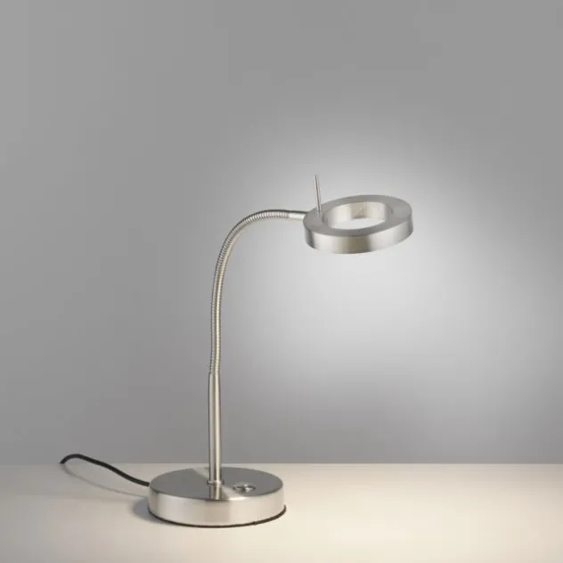 LED Tischleuchte silber verstellbar 3 Stufen Tochdimmer warmweiß Licht