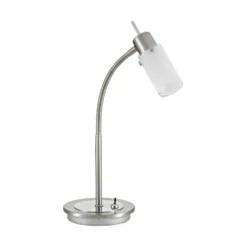 LED-Tischleuchte, stahl, inkl. Kippschalter, modern, inkl. Glasschirm