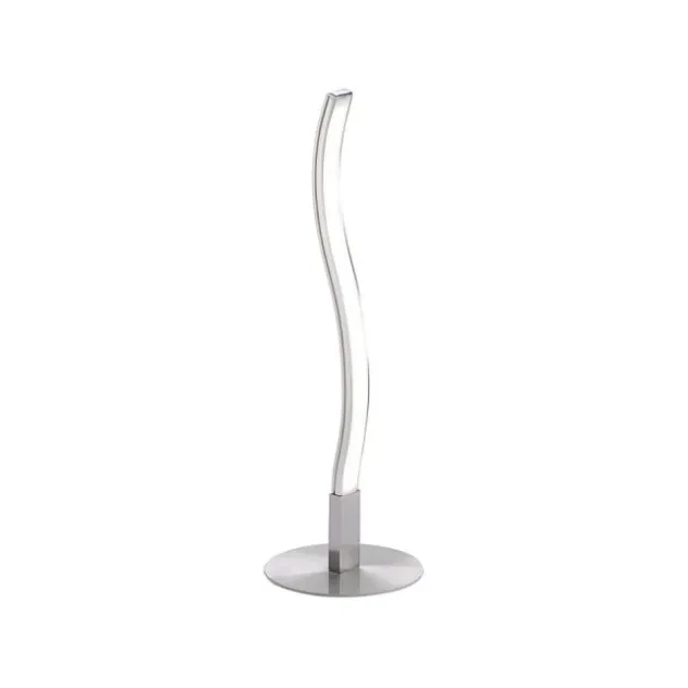 LED-Tischleuchte, stahl, Wellenform, modern, blendfrei, 30cm hoch