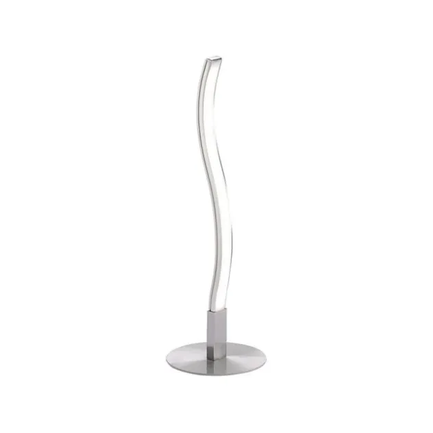 LED-Tischleuchte, stahl, Wellenform, modern, blendfrei, 30cm hoch