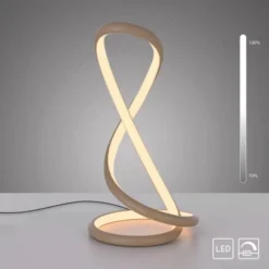 LED Tischleuchte TWIST modernes Design, sandfarben