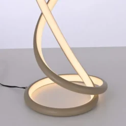 LED Tischleuchte TWIST modernes Design, sandfarben