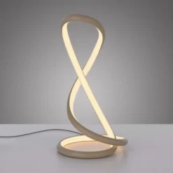 LED Tischleuchte TWIST modernes Design, sandfarben