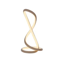 LED Tischleuchte TWIST modernes Design, sandfarben