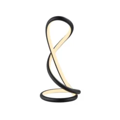 LED Tischleuchte TWIST, schwarz, Nachttischleuchte, Schnurdimmer