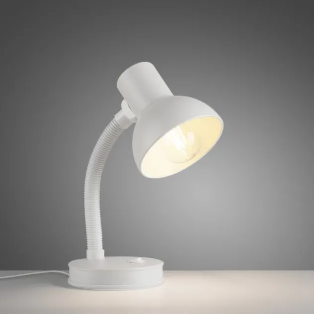 LED Tischleuchte weiß Beistellampe mit Schalter Schreibtisch Nachttisch