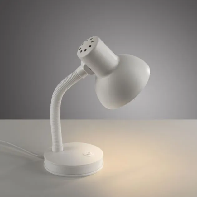 LED Tischleuchte weiß Beistellampe mit Schalter Schreibtisch Nachttisch