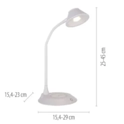 LED Tischleuchte weiß Handy Ladefunktion Touchdimmer flexibel drehbar