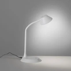 LED Tischleuchte weiß Handy Ladefunktion Touchdimmer flexibel drehbar