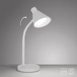 LED Tischleuchte weiß mit Schalter flexible Schreibtischleuchte