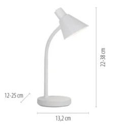LED Tischleuchte weiß mit Schalter flexible Schreibtischleuchte