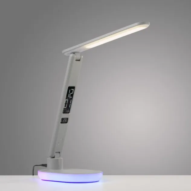 LED Tischleuchte weiß Touchdimmer Ladefunktion Handy USB kabellos