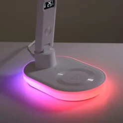 LED Tischleuchte weiß Touchdimmer Ladefunktion Handy USB kabellos