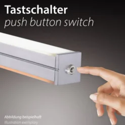 LED-Unterbauleuchte, Aluminium, warmweiße Lichtfarbe, inkl. Tastschalter