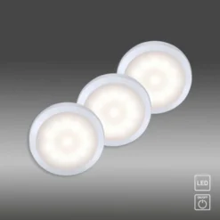 LED-Unterbauleuchten 3er Set, inkl.Anschlussleitung, silber