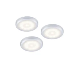 LED-Unterbauleuchten 3er Set, inkl.Anschlussleitung, silber