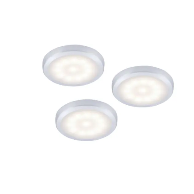 LED-Unterbauleuchten 3er Set, inkl.Anschlussleitung, silber