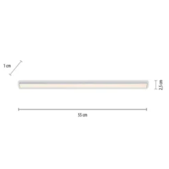 LED Unterbauleuchte, silber, flach, schlichtes Design, energiesparend