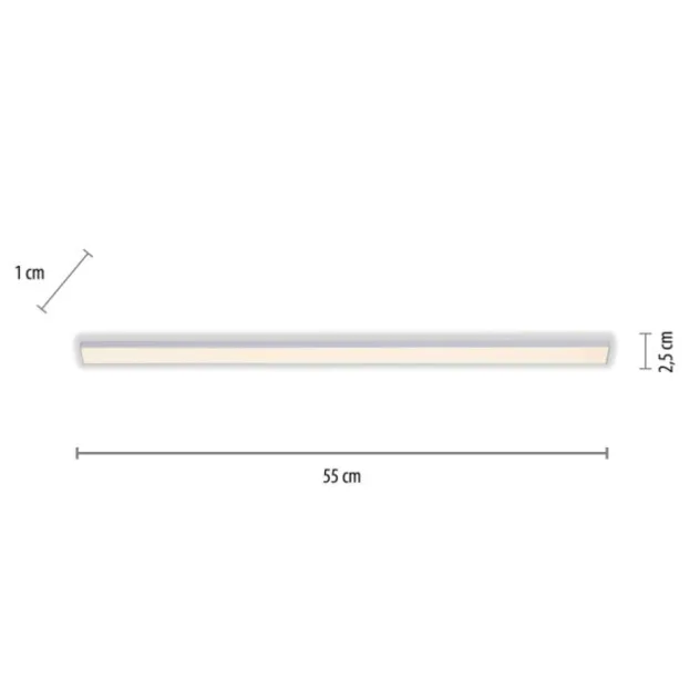 LED Unterbauleuchte, silber, flach, schlichtes Design, energiesparend