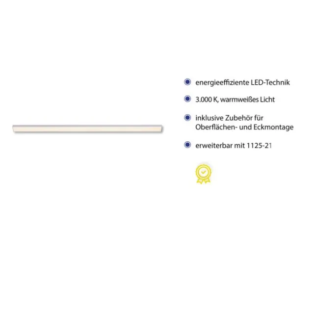 LED Unterbauleuchte, silber, flach, schlichtes Design, energiesparend