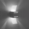 LED Wandlampe aluminium Lichtaustritt nach oben unten Treppenhauslampe