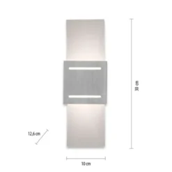 LED Wandlampe aluminium Lichtaustritt nach oben unten Treppenhauslampe