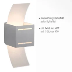 LED Wandlampe aluminium Lichtaustritt nach oben unten Treppenhauslampe