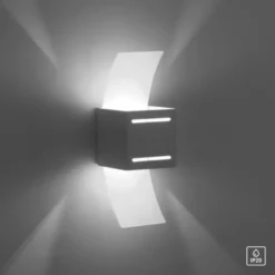 LED Wandlampe aluminium Lichtaustritt nach oben unten Treppenhauslampe