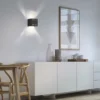 LED Wandlampe anthrazit Lichtaustritt nach oben unten Treppenhauslampe
