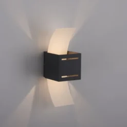 LED Wandlampe anthrazit Lichtaustritt nach oben unten Treppenhauslampe