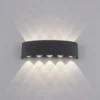 LED Wandlampe 10 flammig anthrazit farbig Außenlampe Innenlampe dekorativ