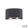 LED Wandlampe 4 flammig anthrazit farbig Außenlampe Innenlampe dekorativ