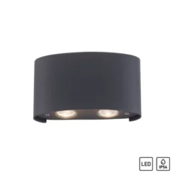 LED Wandlampe 4 flammig anthrazit farbig Außenlampe Innenlampe dekorativ