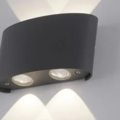 LED Wandlampe 4 flammig anthrazit farbig Außenlampe Innenlampe dekorativ